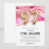 97e uitnodiging van de Birthday Party (Voorkant / Achterkant)