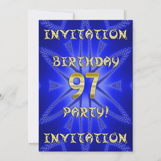 97e uitnodiging van de partij van Birthday (Voorkant)