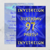 97e uitnodiging van de partij van Birthday (Voorkant / Achterkant)