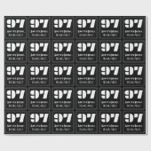 97e verjaardag: Art Deco Geïnspireerde look "97" e Cadeaupapier (Vlak)