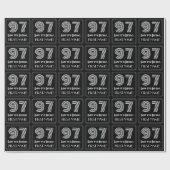 97e verjaardag: Art Deco Geïnspireerde look "97" m Cadeaupapier (Vlak)