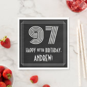 97e verjaardag: Art Deco Geïnspireerde look "97" + Servet (Insitu)