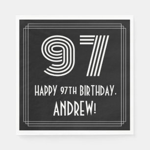 97e verjaardag: Art Deco Geïnspireerde look "97" + Servet