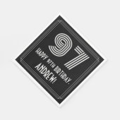 97e verjaardag: Art Deco Geïnspireerde look "97" + Servet (Hoek)