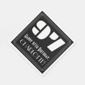 97e verjaardag: Art Deco Geïnspireerde look "97" + Servet (Hoek)