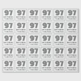 97e verjaardag: Art Deco Geïnspireerde stijl "97"  Cadeaupapier