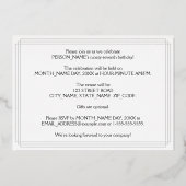 97e verjaardag: Art Deco Kijk "97", met naam Folie Uitnodiging (Achterkant)