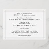 97e verjaardag — Art Deco look "97" + Naam Folie Uitnodiging (Achterkant)