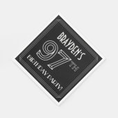 97e verjaardag: Art Deco Style + aangepaste naam Servet (Hoek)