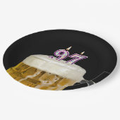 97e verjaardag bier op zwart Bord (Gekanteld)