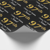 97e verjaardag: Elegante luxe faux gouden look # Cadeaupapier (Hoek)