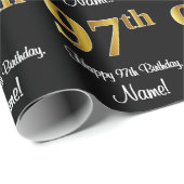 97e verjaardag: Elegante luxe faux gouden look # Cadeaupapier (Rol Hoek)