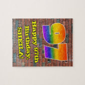 97e verjaardag: Fun Graffiti-geïnspireerde regenbo Legpuzzel (Horizontaal)