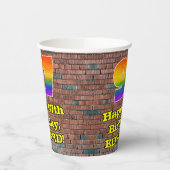 97e verjaardag: Fun Graffiti-geïnspireerde regenbo Papieren Bekers (Links)