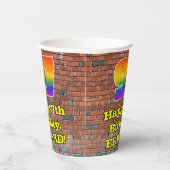 97e verjaardag: Fun Graffiti-geïnspireerde regenbo Papieren Bekers (Rechts)