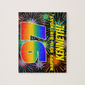 97e verjaardag: Fun, kleurrijk gevuurwerk Legpuzzel (Verticaal)