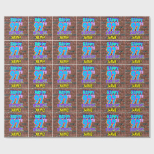 97e verjaardag: Fun, Urban Graffiti geïnspireerd K Cadeaupapier