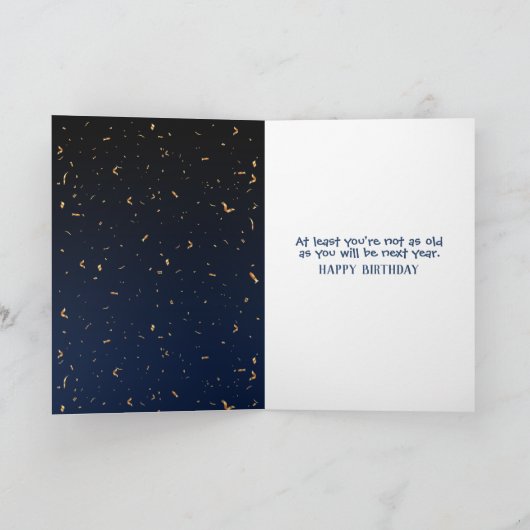 97e verjaardag Gold Mylar ballon en Confetti Card Kaart (Binnen)