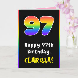 97e verjaardag: kleurrijke regenboog # 97, Naam va Kaart
