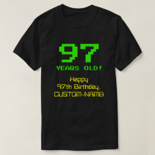 97e verjaardag: Leuk, 8-bit look, Nerdy / Geeky "9 T-shirt