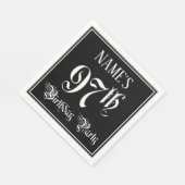 97e verjaardag Partij — Fancy Manuscript + de Naam Servet (Hoek)