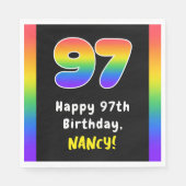 97e verjaardag: Regenboogspectrum # 97, Aangepaste Servet (Voorkant)