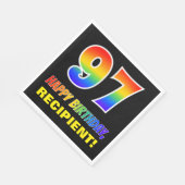 97e verjaardag: Vet, Vun, Eenvoudig, Regenboog 97 Servet (Hoek)