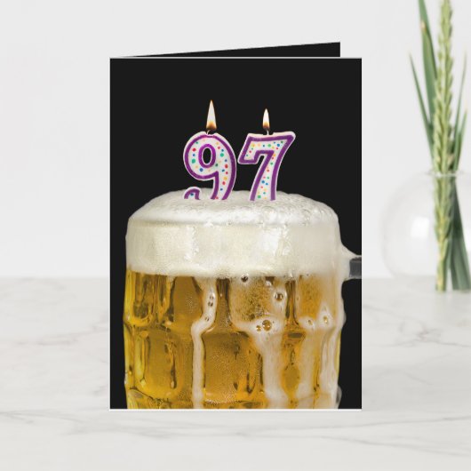 97e verjaardag zwarte bier kaart (Voorkant)