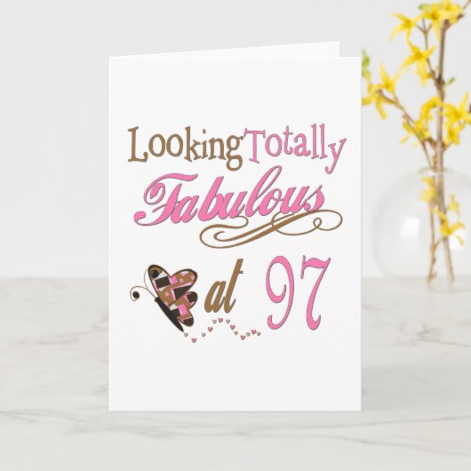 97ste verjaardag kaart (Gele Bloem)