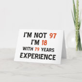 97ste verjaardagsdesign kaart (Voorkant)