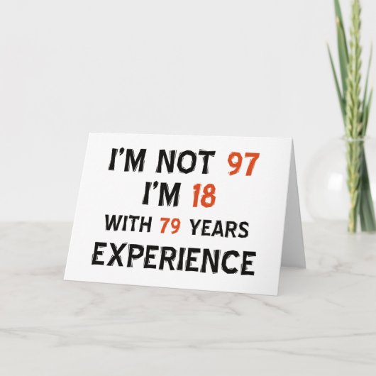 97ste verjaardagsdesign kaart (Voorkant)