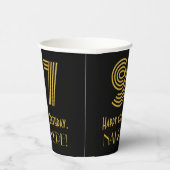 97th Birthday: Art Deco Inspired Look “97” & Name Papieren Bekers (Rechts)