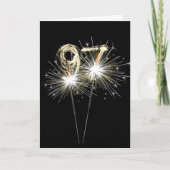 97th Birthday Sparklers on Black Kaart (Voorkant)