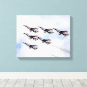 9871 gevechtsvliegtuigen canvas afdruk (Insitu (Houten vloer))