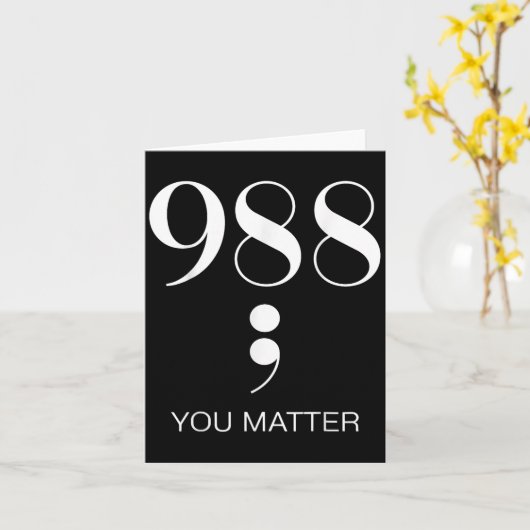 988 Bewustzijn zelfmoordpreventie Kaart (Gele Bloem)