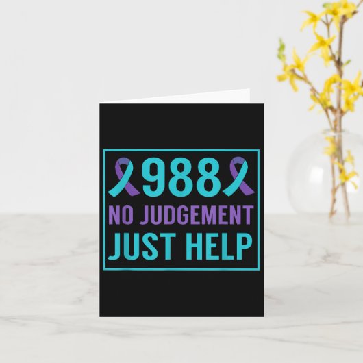 988 Dag - 8 september - Zelfmoordpreventie Awarene Kaart (Gele Bloem)