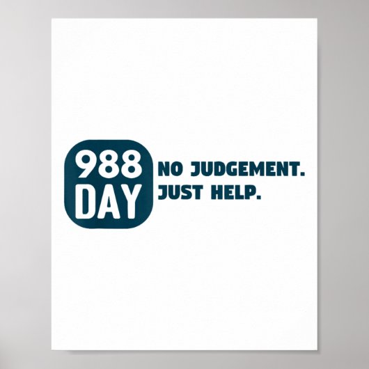 988 Dag - 8 september - Zelfmoordpreventie Awarene Poster (Voorkant)