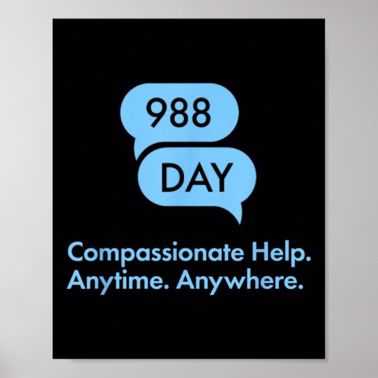 988 Day - Suprt Suicide Prevention 9_8 988 Day Poster (Voorkant)