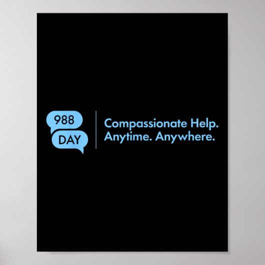 988 Day - Suprt Suicide Prevention 9_8 988 Day Poster (Voorkant)