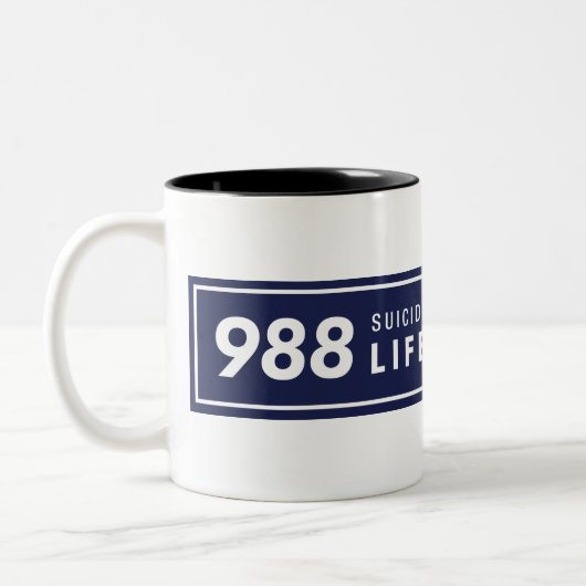 988 Horizontale Logo-Mok Tweekleurige Koffiemok (Links)