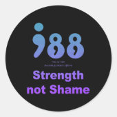 988 National Suicide And Crisis Lifeline Strength  Ronde Sticker (Voorkant)