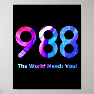988 preventie blijf morgen geestelijke gezondheid poster