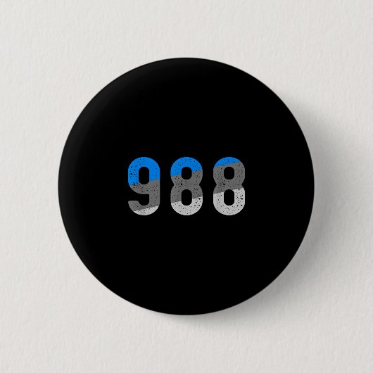 988 preventie hotline gezondheidsbewustzijn ronde button 5,7 cm (Voorkant)