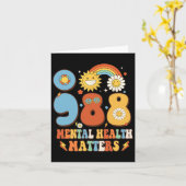 988 Psychische Problemen Zelfmoordpreventie Awar Kaart (Gele Bloem)