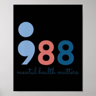 988 Psychische Problemen Zelfmoordpreventie Awar Poster