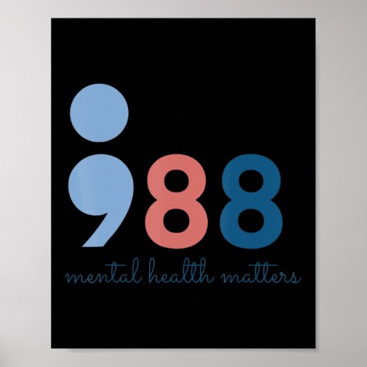 988 Psychische Problemen Zelfmoordpreventie Awar Poster (Voorkant)