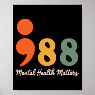 988 puntkomma Geestelijke Gezondheid Maakt Uitmake Poster