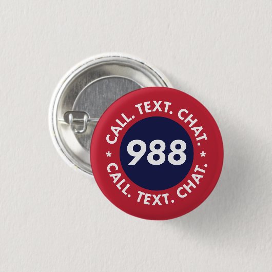 988 Rode Button (Voorkant /achterkant)