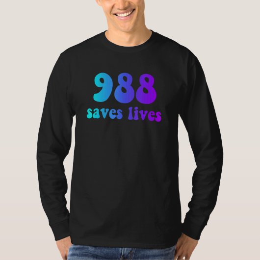 988 saves lives t-shirt (Voorkant)