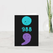 988 Semicolon Geestelijke Gezondheid S Zelfmoordpr Kaart (Voorkant)